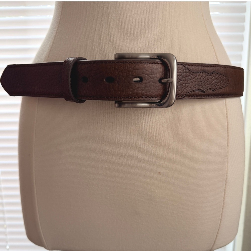 Twisted X Mens Brown‎ Genuine Leather Belt Size 38 Cowboy Rancher Western